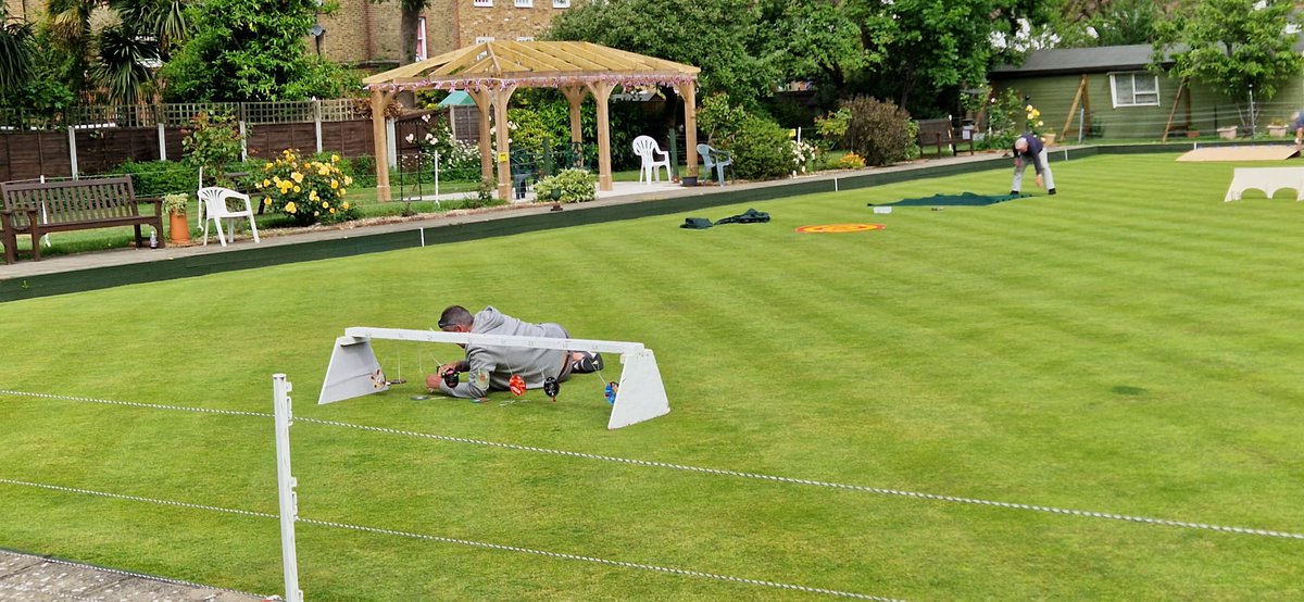 BHPClub's tweet photo. Busy constructing the games for fun bowls https://t.co/6xH3mFf5kg