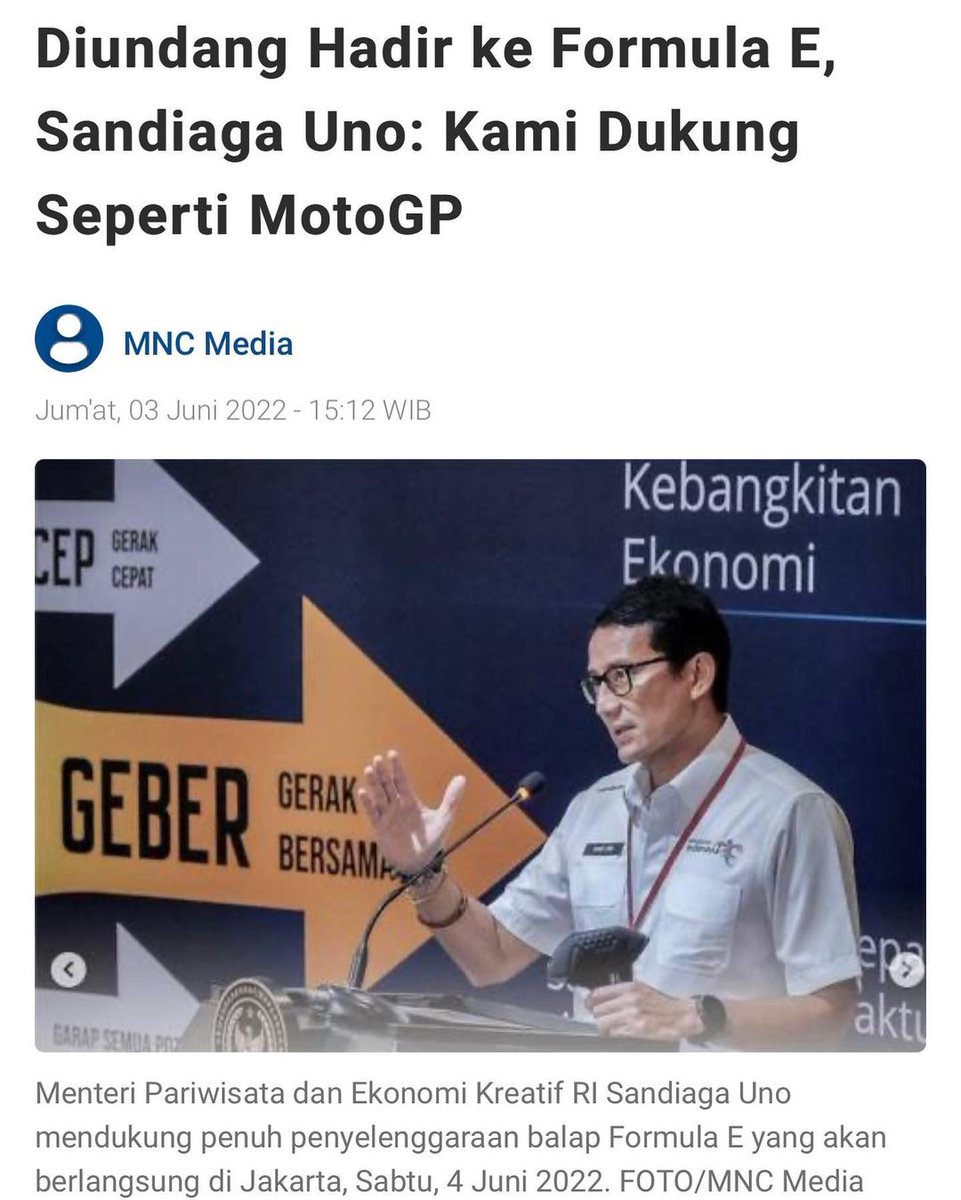 Sandiaga Salahuddin Uno tweet media