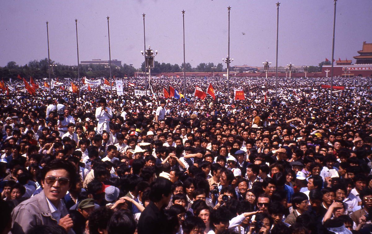 majian53's tweet photo. Tiananmen Square, May 1989. https://t.co/xKPpYdr40p