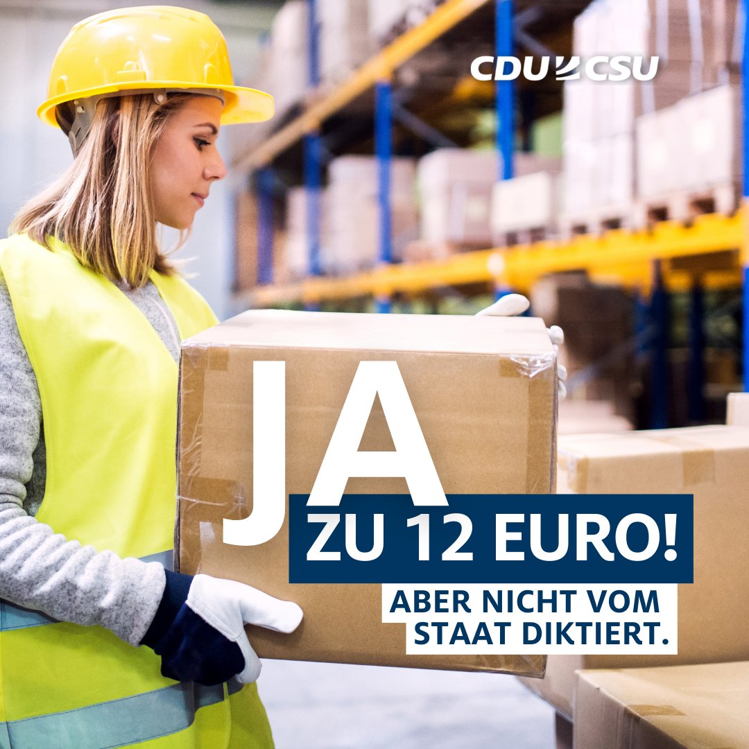 cducsubt's tweet photo. Wir finden 12 Euro #Mindestlohn richtig. Doch so, wie die Ampel es durchzieht, schwächt sie Gewerkschaften und Arbeitgeber. https://t.co/8hbxSLJnoD