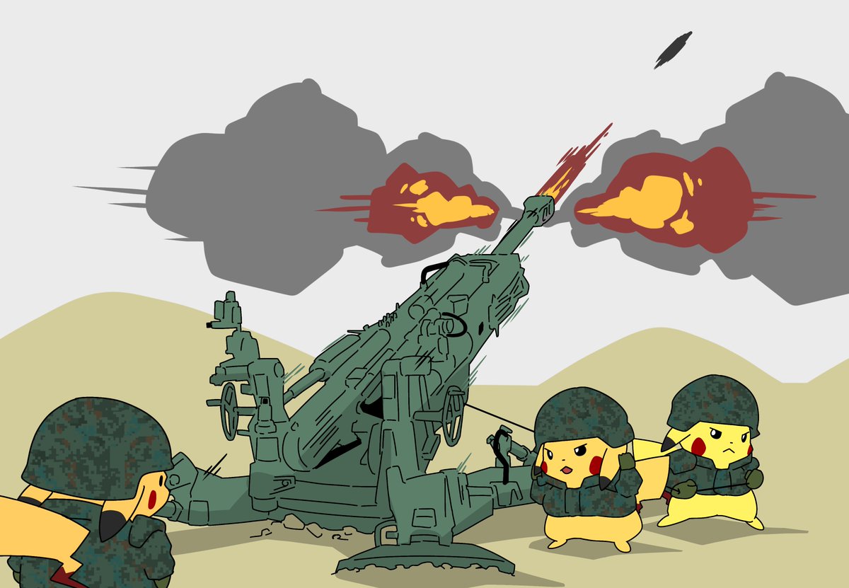 pikachu pokemon (creature) military helmet weapon gun explosion military vehicle  illustration images