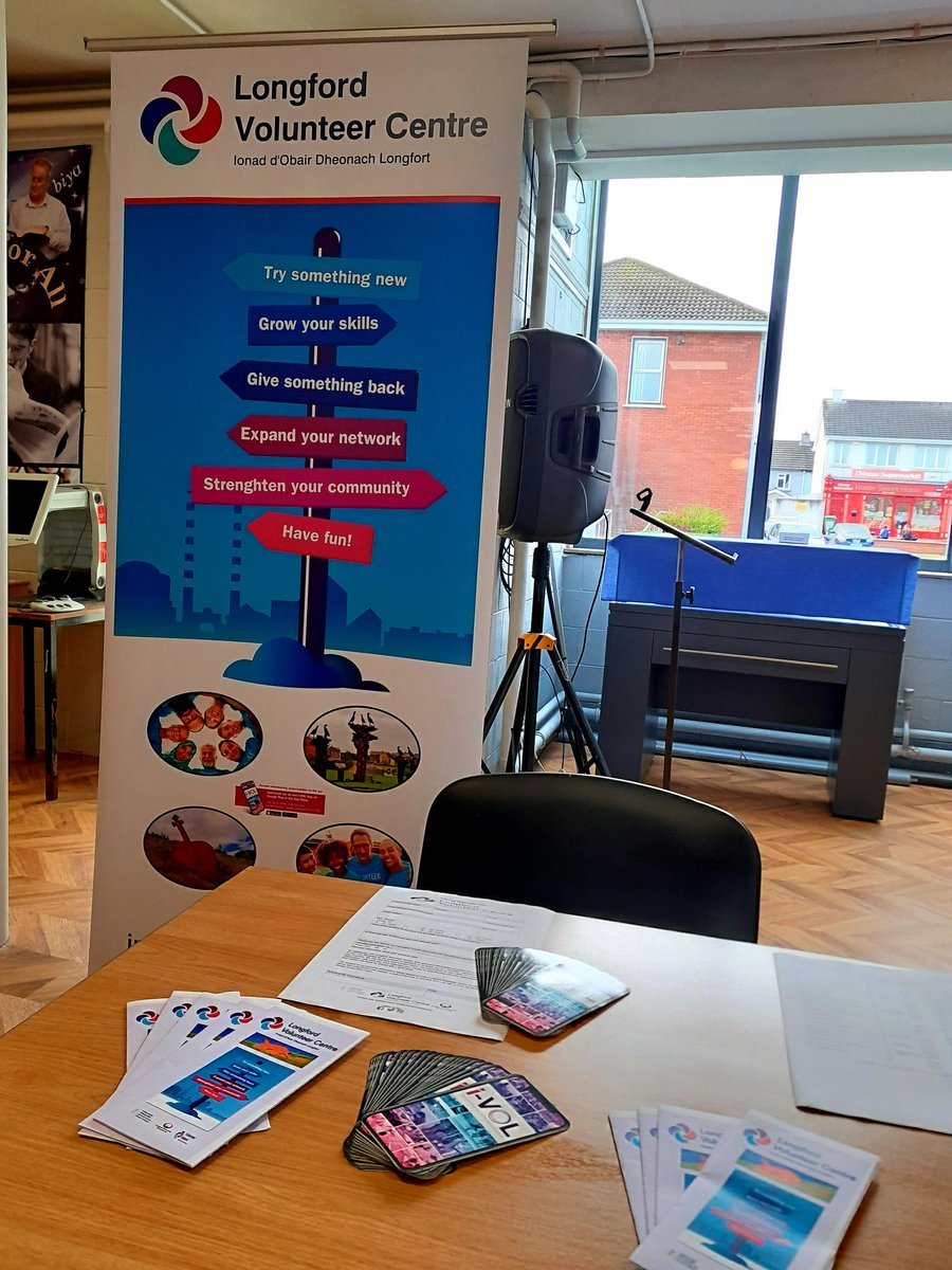 We are in Longford Library until 12.30 this morning. Call in for a chat about volunteering in Longford.