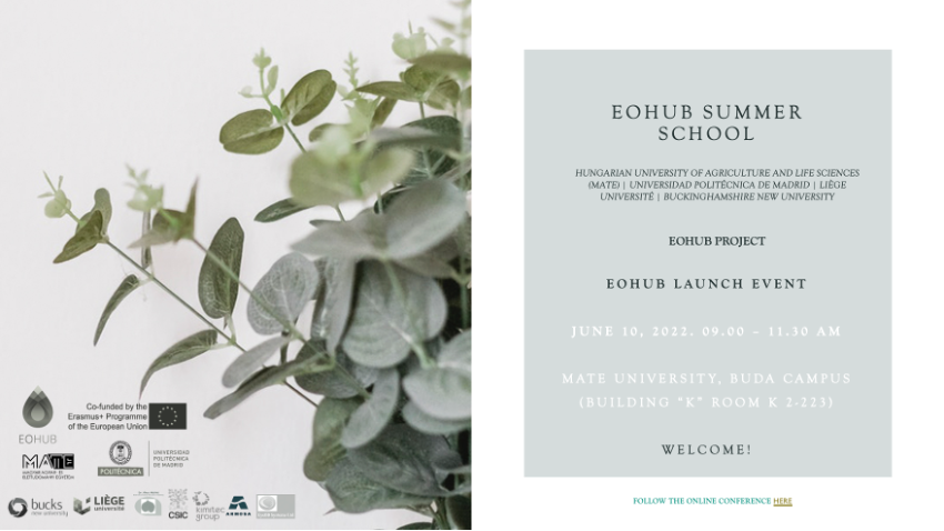 eohub's tweet photo. June 10, 9-11.30 AM: EOHUB LAUNCH EVENT
Join us for free: https://t.co/F966d4KhQB

#EOHUBSummerSchool #EOHUB #SummerSchool #Erasmus+ #EOHUBcourse #Hungary #essentialoils #MATE @EUErasmusPlus https://t.co/Tl82OxhkDH