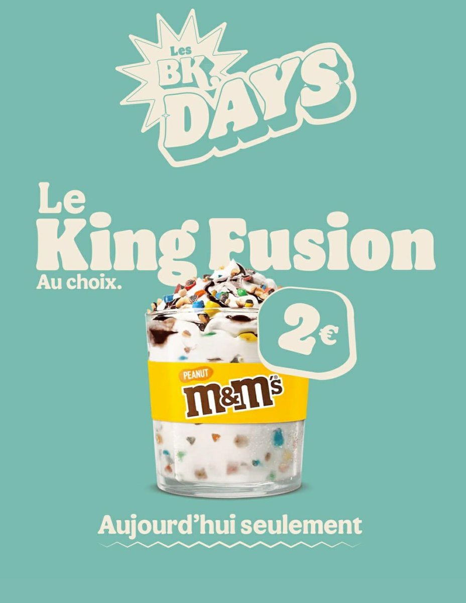 🐀 🍨
Les King Fusion passent à 2€ 
Parfum au choix 
➡ dlbs.fr/ueDRC ⬅ 
#bonplan