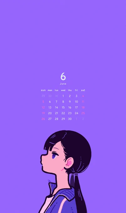6月のカレンダー 