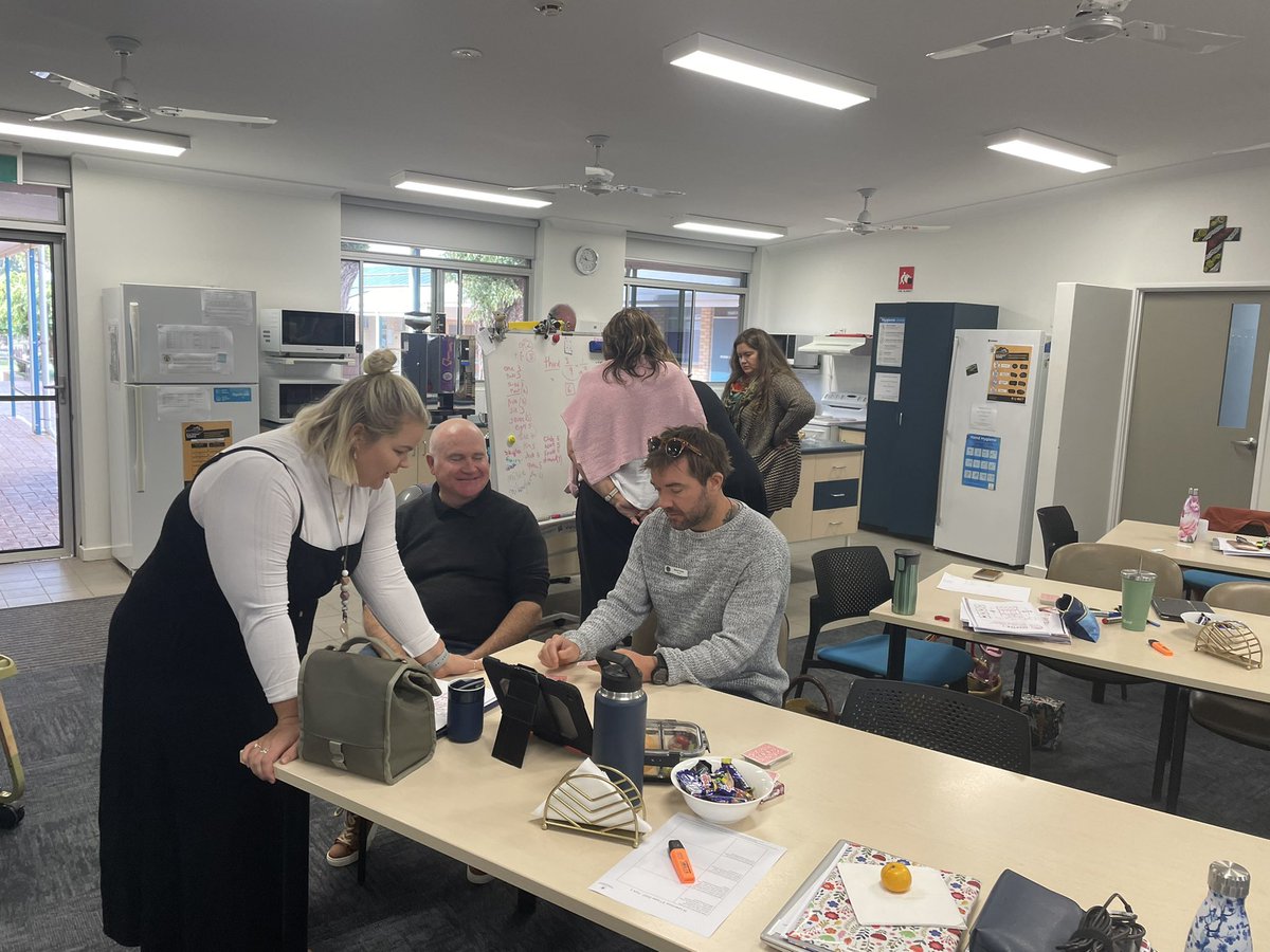 BenSaulsman's tweet photo. Enjoyed continuing the Numeracy journey with @CatholicEdWA St Lawrence in Geraldton. Today we explored the difference between mimicking and thinking. Great day. https://t.co/3vYXfRl44l