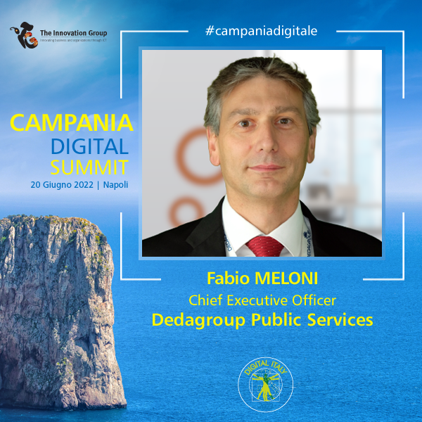 TIG_italia's tweet photo. Fabio Meloni, CEO @DEDAGROUP_ICT, è protagonista al Campania Digital Summit. Interviene alla Sessione di Apertura dal titolo: "Ecosistema dell’innovazione digitale in Campania: scenari e prospettive" - 20 giugno, 9.30-11.30.

Registrati: https://t.co/peEifW8uAH

#CampaniaDigitale https://t.co/zCsGoqGj2s