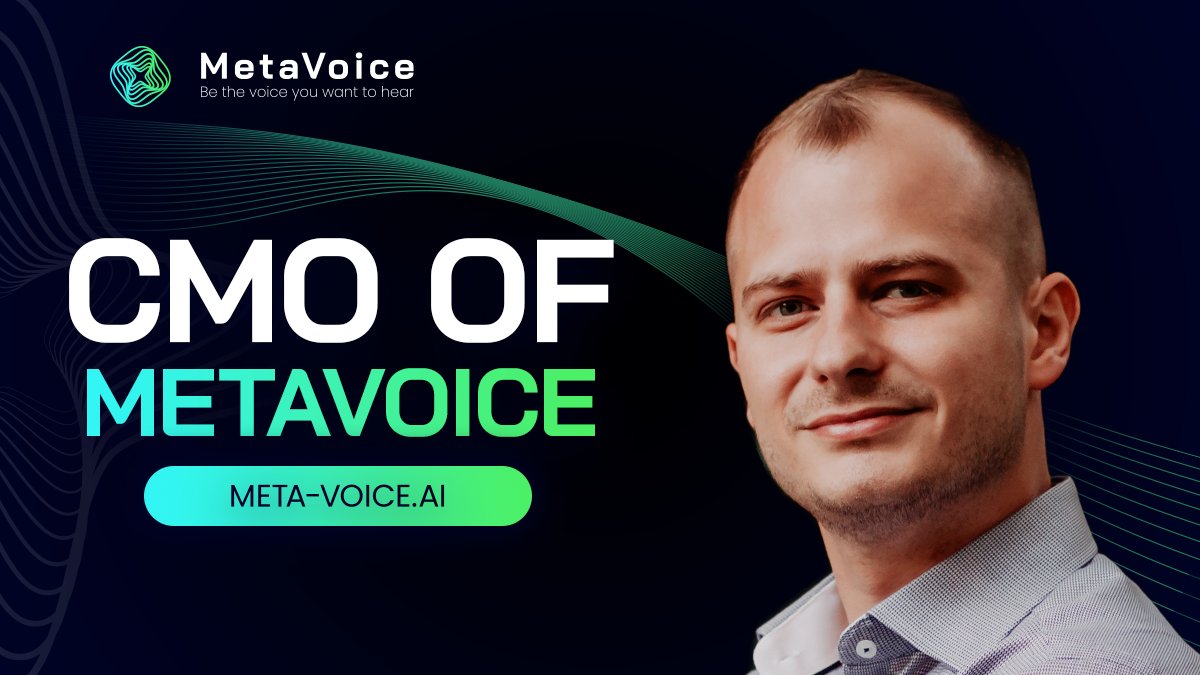MetaVoiceAI's tweet photo. Meet the 3rd member of the #MetaVoice Team. CMO &amp; co-founder - Marek Pałyga.

Marketer with 8 years of experience, specializing in online marketing, affiliate marketing and growth hacking. Visionary, analyst and marketing strategist.

More about👉https://t.co/dPdKFXCzoh

#NFT #AI https://t.co/JL3dZHn0Vi