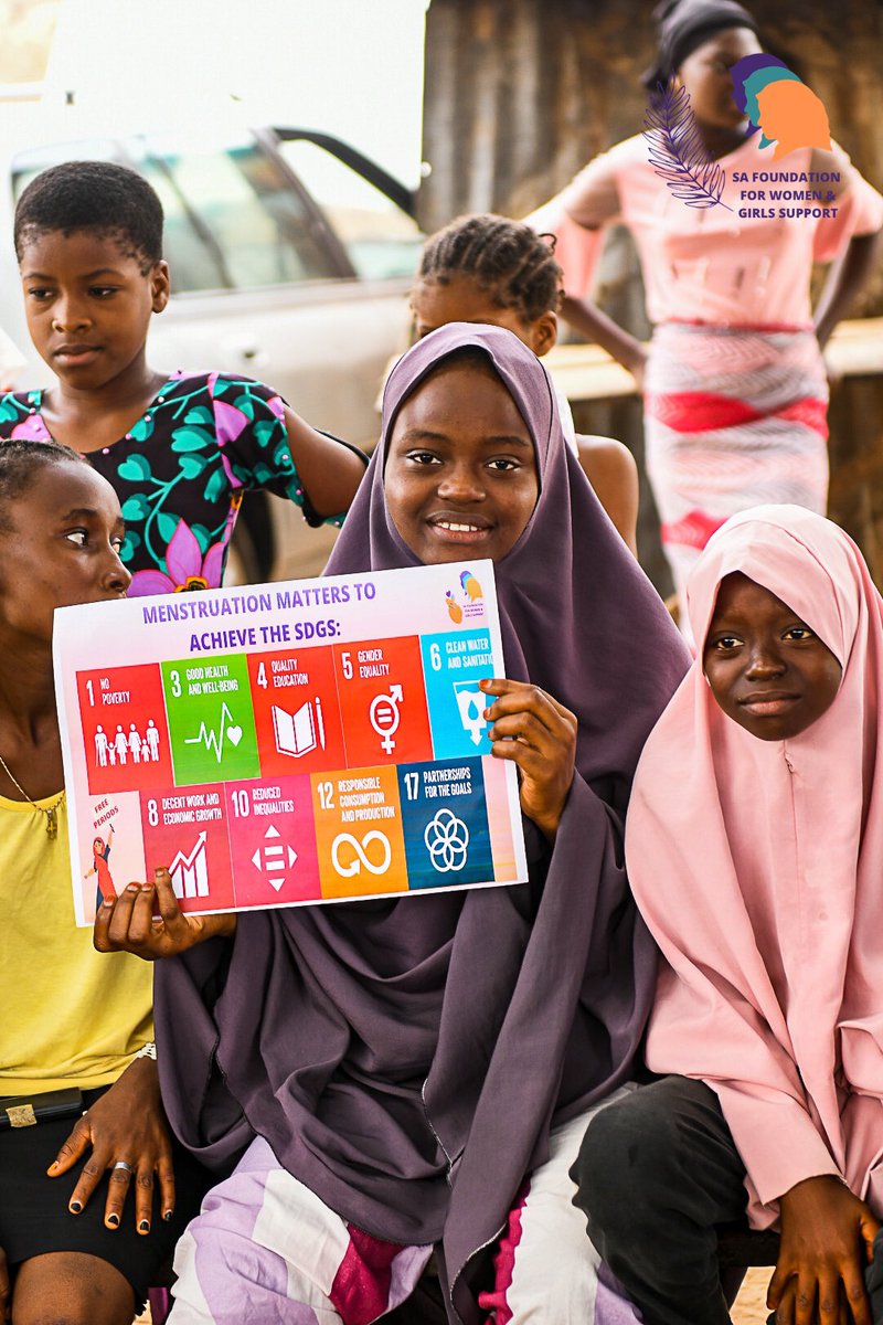 SAF_WGS's tweet photo. Menstruation and menstrual hygiene management matters to achieve SDGs 1, 3, 4, 5, 6, 8, 10, 12,& 16... #wearecommitted to achieving SDGs in Nigeria. #sdgs #mhday #periodpoverty #safwgsagainstperiodpoverty #EndPeriodPoverty #MHDay2022 #safwgs #FreePadsForAll #MenstrualHygieneDay https://t.co/QZtfUIVRHC
