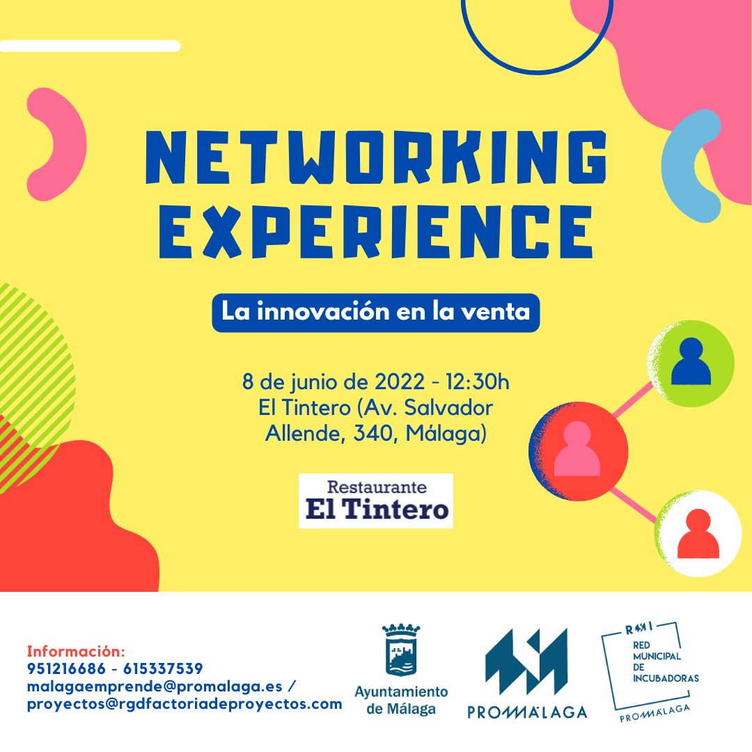promalaga's tweet photo. ¿Te has apuntado ya a nuestro #NetworkingExperience del miércoles con @rgdfactoria? Nos vamos a El Tintero para conocer cómo surgió la subasta de 'pescaíto'. Si quieres aprender cómo innovar en la comercialización de tu #negocio, inscríbete: https://t.co/N3t8HHpuGx.
#Promálaga https://t.co/dkRE1Ho8iQ