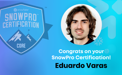 cis_io's tweet photo. Who needs an extra pair of hands to set up a modern data platform? 🙌 Our #dataengineer Eduardo Varas is ready to bring you even closer to your goals with a well-earned @SnowflakeDB  #SnowPro Core Certification 🤘🤓 #DataSuperhero #DataAnalytics #DataCloud https://t.co/19ZBuCxGSA