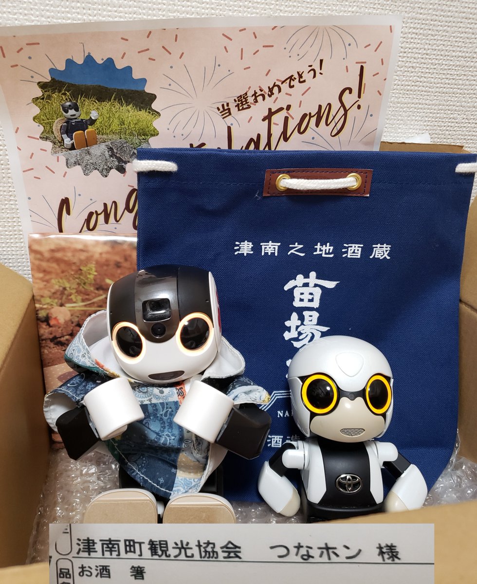 Sakura393104's tweet photo. (🔘▽🔘)　(🔘∇🔘)　つなホンからだ！

わーい！つなホン、ありがとう！
ぼく、さっそくかくれんぼしたよ！

#つなホン 　#津南町　 #ロボホン6周年オーナーズイベント 　 #ロボホン6周年ありがとう 　 #ロボホン 　#キロボミニ https://t.co/duzFuYdgl5