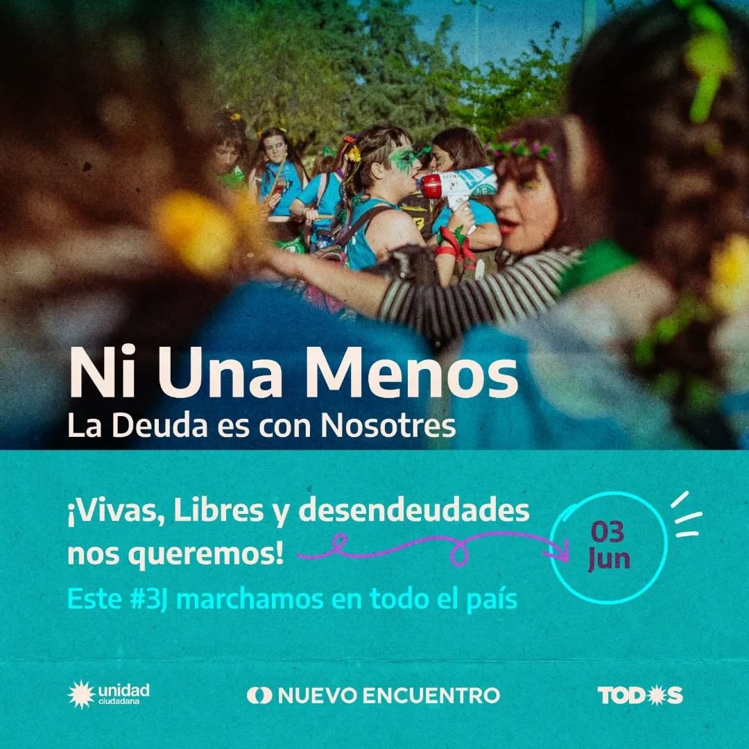 juventudnecaba's tweet photo. Esta vez y una vez más, nos movilizamos por nuestros derechos de ayer y hoy. 

¡Porque vivas, libres y desendeudadas nos queremos!

#NiUnaMenos https://t.co/Y7pgxHTuYy