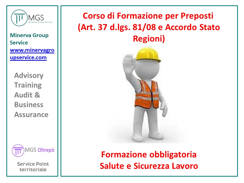 Minerva_GS's tweet photo. 📘Corso per #Preposto (Art. 37 #dlgs8108 e Accordo Stato Regioni) 👉Il datore di lavoro ha l’obbligo di formare coloro che sono identificabili come #preposti. Edizione in presenza a #voghera #pavia. Data: 27 giugno Info ed iscrizioni: https://t.co/F1u3owz56q https://t.co/Z08JuheuW3