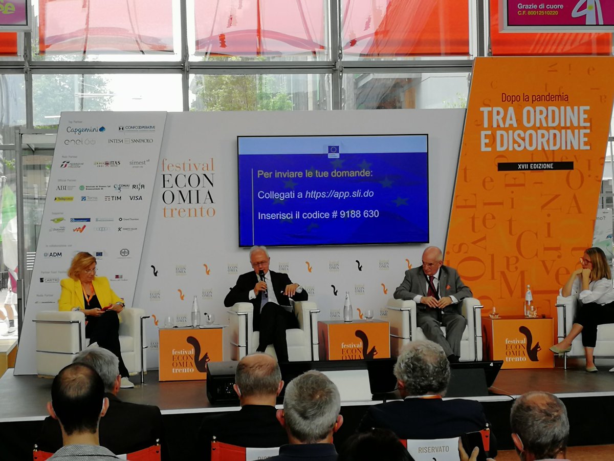 egeaonline's tweet photo. "Il successo del #PNRR dipende dal senso di appropriazione profonda da parte dei soggetti che devono attuare le #riforme e definire gli #investimenti: governo, parlamento e società civile nel suo complesso" Marco Buti @economicsfest #TheManInside #FestivalEconomiaTrento https://t.co/6tpjzoIPKq