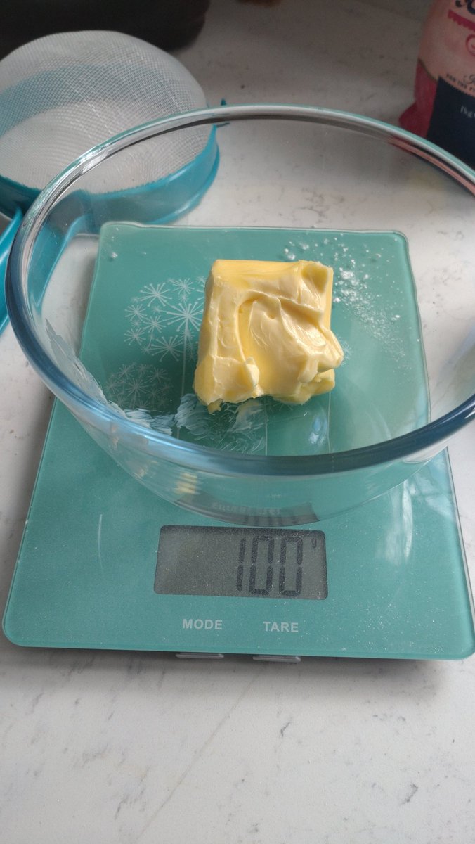 deborabora's tweet photo. Recipe needs 100g of butter. Now that never happens! #ithappened #inone #iambaking #notabaker #jubileebake #JubileeWeekend https://t.co/UhZccZ2Uy4