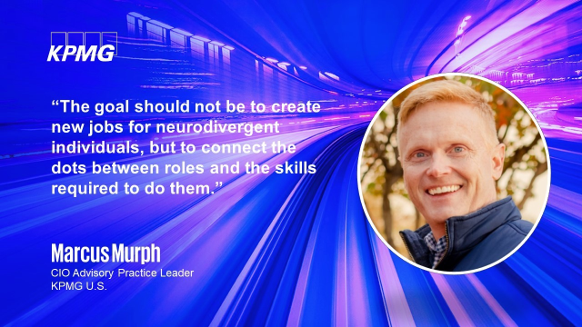 dmeshaka's tweet photo. KPMG's Marcus Murph on five conversations organizations should be having about #neurodiverse talent in #technology. Read more thoughts from Marcus here. https://t.co/adenJpET0k https://t.co/4KrCpiShvI