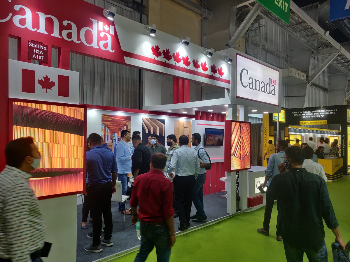 bhatia_prtk's tweet photo. What an interesting and busy day 2 at #IndiaWood. Working together with provincial team #BCFII in promoting 🇨🇦 wood in Indian markets. Great response, lots of leads to follow up.
It was great to have @KennethHKWong1
 and @Cassandre_PM at the pavilion with us @CanadainIndia https://t.co/oIwKwAcHa6
