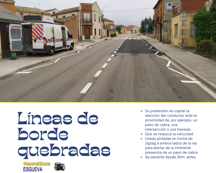 NEsgueva's tweet photo. 🤔 ¿Qué significan estas nuevas señales de tráfico que está probando la DGT?

🐲Dientes de dragón
🔀 Líneas de borde quebradas

¡Descubre dónde lo están probando! ➡️ https://t.co/1BuynTC9ox https://t.co/haPL6hb0Nr