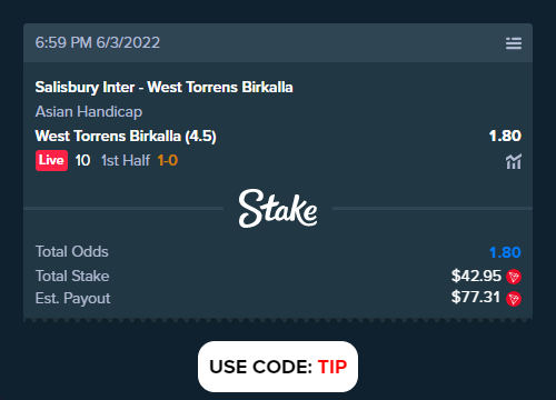 stakesportsbet's tweet photo. Salisbury Inter - West Torrens Birkalla
Bet slip link: https://t.co/ff1lfpffPu
#SalisburyInter #WestTorrensBirkalla #iota #miota #sportsbook https://t.co/XWHv10VvKZ