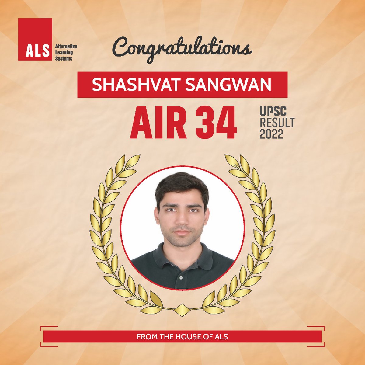 ALS_IAS's tweet photo. Congratulations
Shashvat Sangwan
AIR 34
UPSC Result 2022
#ALSIAS #IAS #iasresults2022 #upscresult2022 #upscexam #Topper #iasexam #UPSC #civilservices #upscias #CSE #AIR34 #ShashvatSangwan https://t.co/AMt6EUUWMF