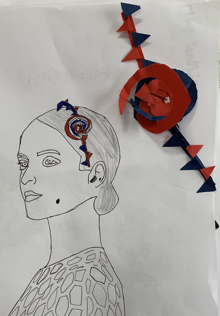 BhsartD's tweet photo. More interesting interpretations of Joan Miro’s style by S1 made into body adornment pieces. https://t.co/CASy67z5tz