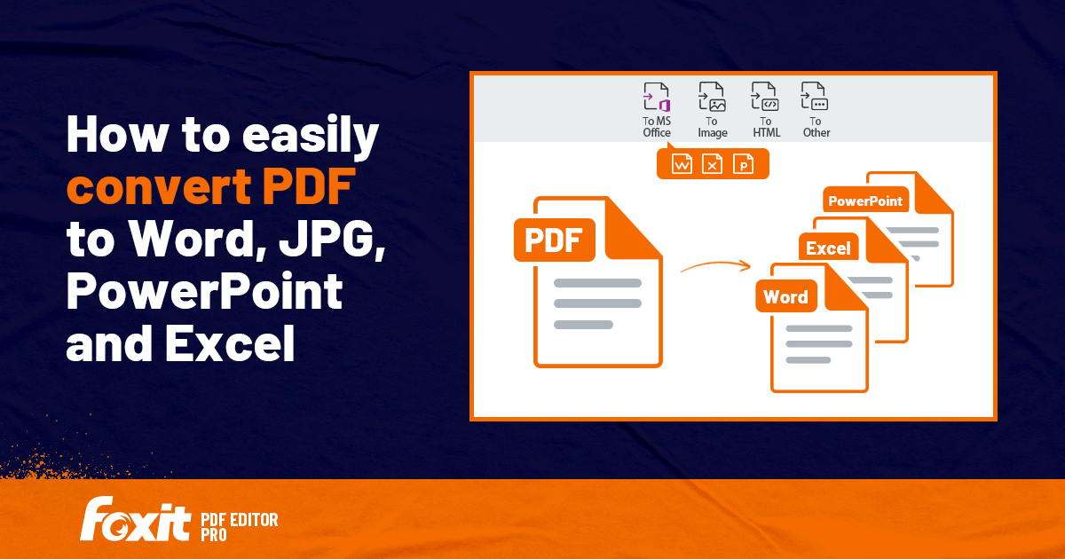 Foxit on Twitter "Learn how to easily convert PDF to Word, JPG, PPT