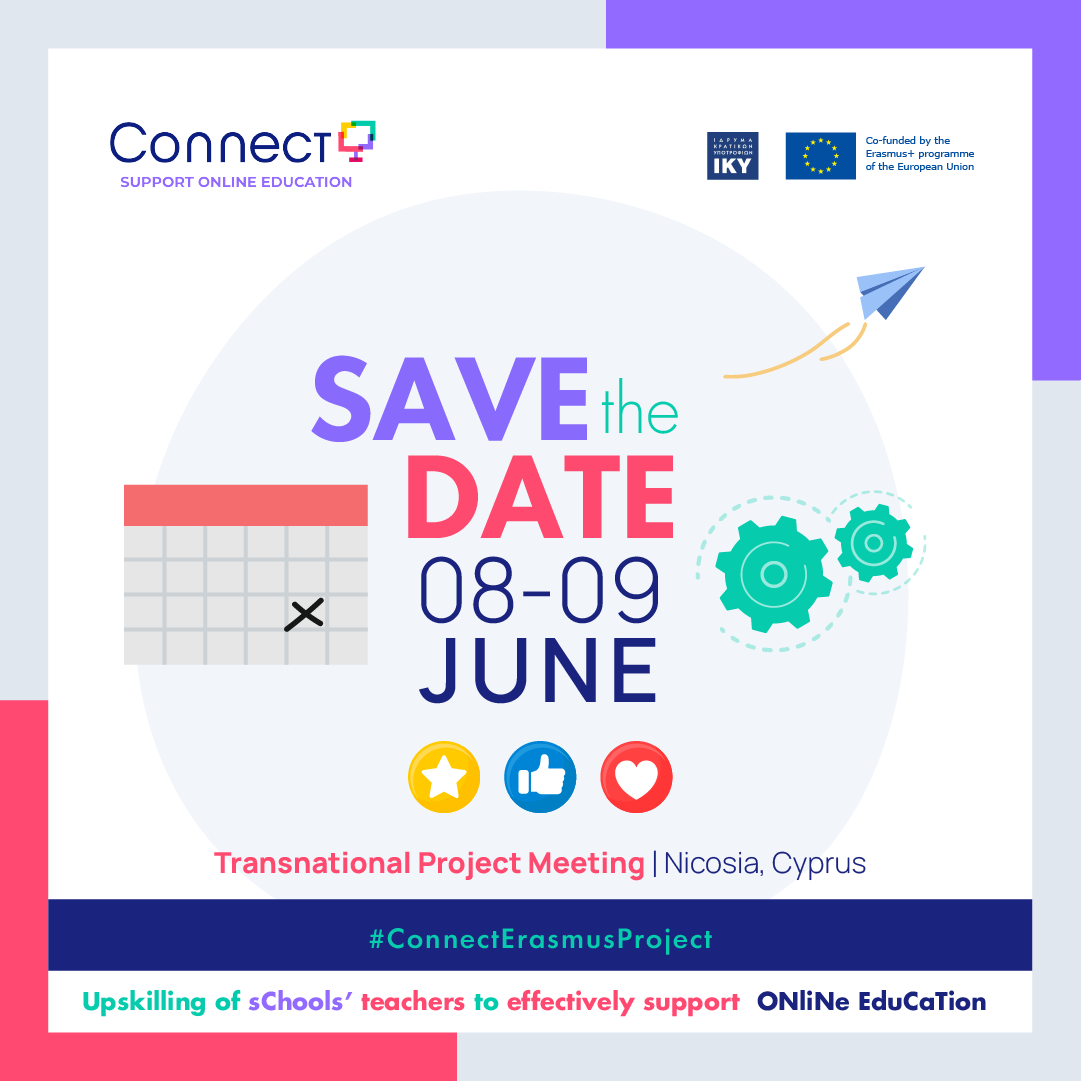 CErasmusproject's tweet photo. 🗓️Save the date! The first transnational #ConnectErasmusProject meeting will take place at Nicosia, 🇨🇾 8 &amp; 9 June 2022! Consortium partners 🇬🇷🇮🇹🇨🇾 will exchange ideas, discuss recent developments and collaborate on next steps! @IKY_Erasmusplus @EUErasmusPlus https://t.co/amXrtU0hZ7