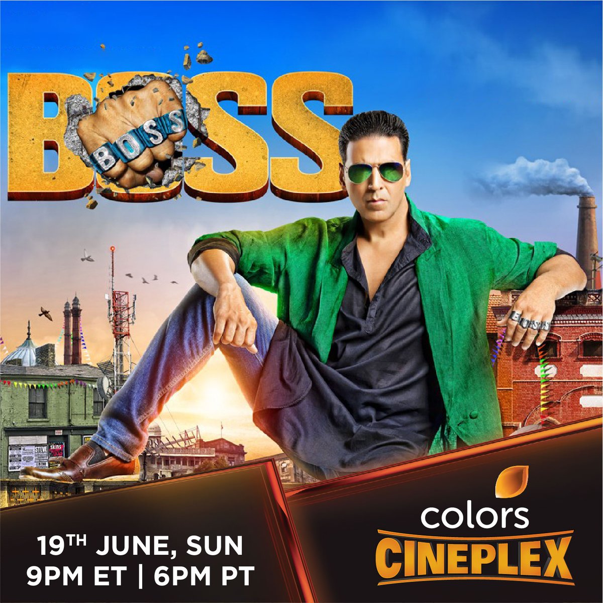 Watch #AkshayKumar fight his way for the betterment of the marginalized. Tune in tonight at 9 PM ET / 6 PM PT to watch this action-packed movie only on #ColorsCineplexUSA.