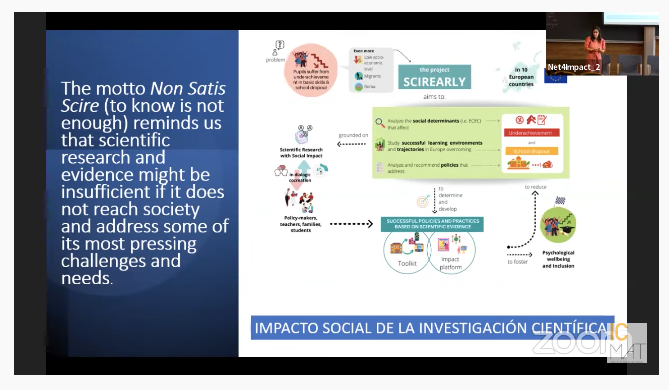 AsturiasAEBE's tweet photo. En ciencia, "conocer no es suficiente"; impacto científico, social y en políticas con @RocioCarrion81 en el #Net4Impact. https://t.co/FmdvziuaGu
