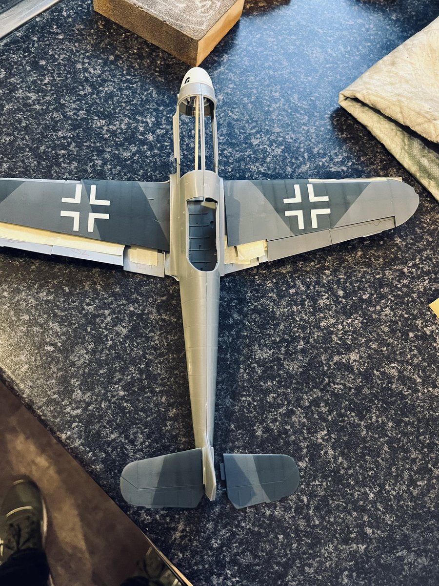 Had a bit of a nightmare with trying to get rid of silvering on decals, ended up breaking them. Had to resort to masking and painting. Not perfect but will have to do.