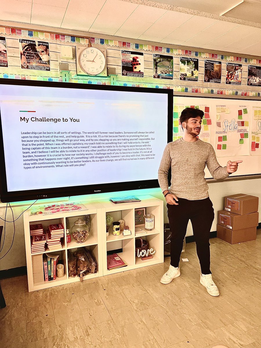 Ms_McLoughlin's tweet photo. Capstone Presentations, day 1! George tackled how leadership plays a significant role in our society. Esther spoke about mental health &amp; the need to improve resources.👏🏼👏🏼 So proud!#wagnerfalcons #seniorcapstoneproject #leadership #mentalhealth #wagner22 #elevated31 @sewfalcons https://t.co/Jm4FhkNeGJ