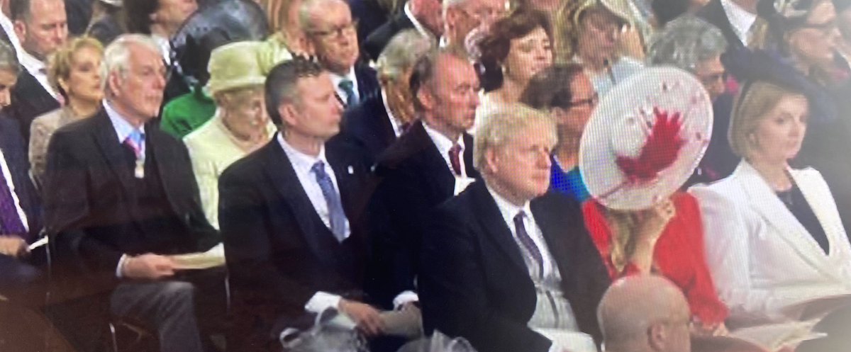 A hat can come in handy when you’re sitting next to someone who’s ghastly.