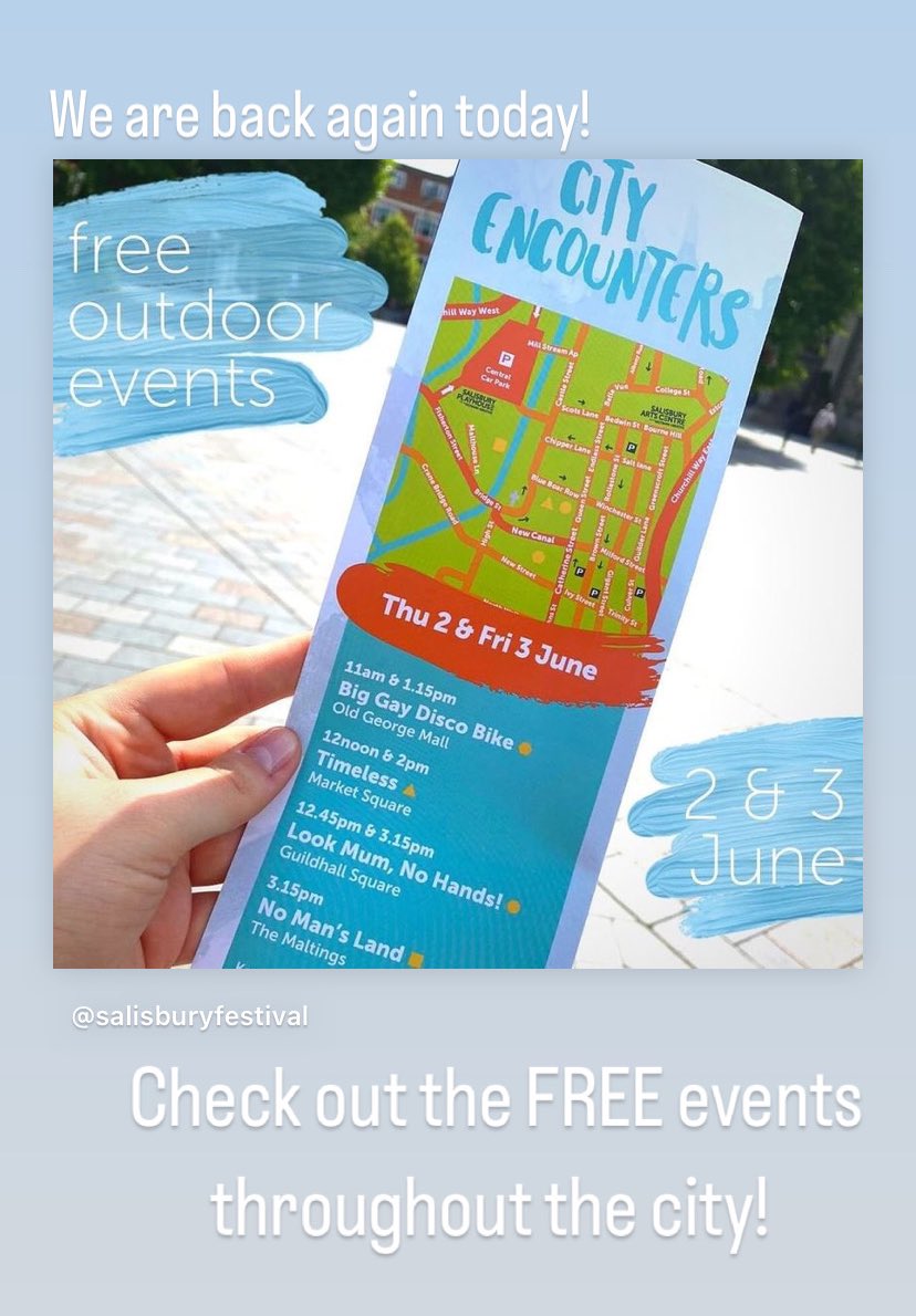 WiltshireCreative (@wiltscreative) on Twitter photo We are back for day two of #cityencounters 🥳 don’t miss out on the FREE performances around the city today! <a href="/SalisburyFest/">Salisbury International Arts Festival</a> #salisburyfest22 We are back for day two of #cityencounters 🥳 don’t miss out on the FREE performances around the city today! <a href="/SalisburyFest/">Salisbury International Arts Festival</a> #salisburyfest22
