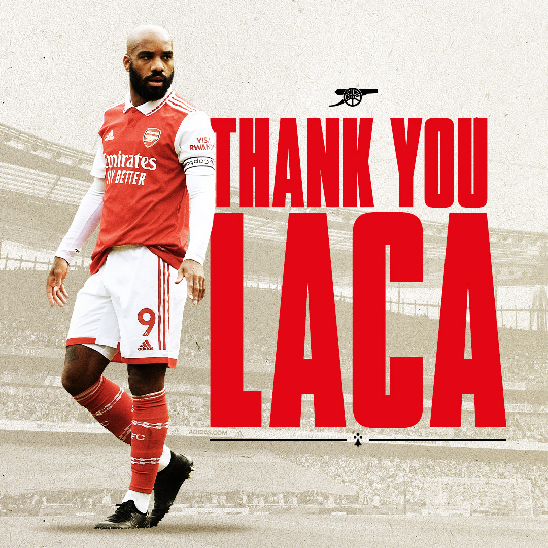 Arsenal's tweet photo. 🔥 For the 206 games and 71 goals

💪 For your dedication to The Arsenal 

Thank you for 𝗲𝘃𝗲𝗿𝘆𝘁𝗵𝗶𝗻𝗴, @LacazetteAlex ❤️