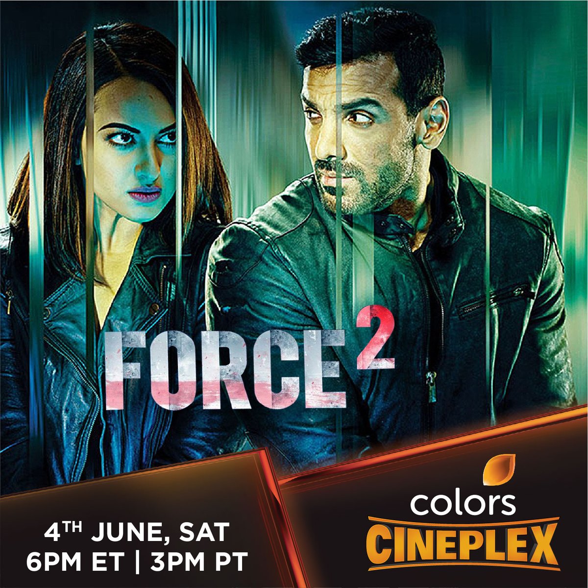 Force 2 is a high-octane action-thriller starring Akshay Kumar and Sonakshi Sinha. Watch her birthday special movie tomorrow at 6 PM ET / 3 PM PT on #ColorsCineplexUSA.