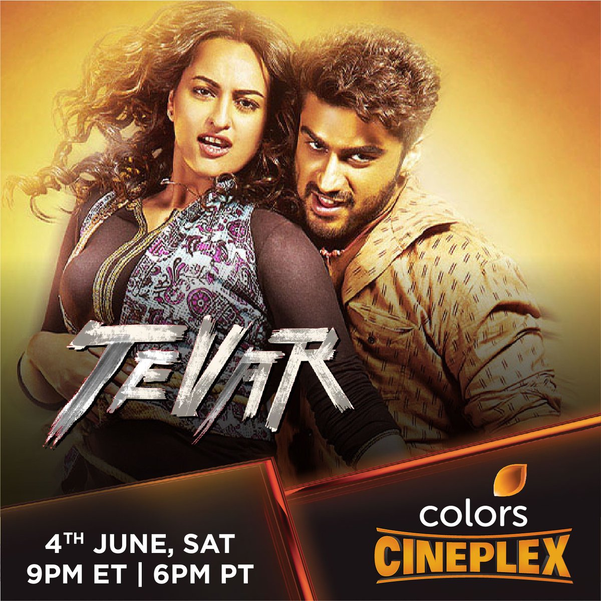 Watch the story of a young Kabbadi player who fights to save his love from a goon in #Tevar, tonight at 9 PM ET and 6 PM PT.