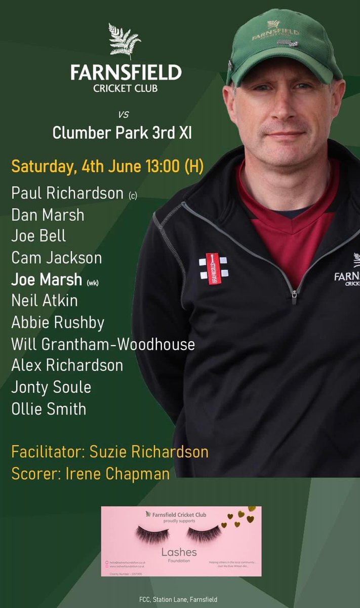 🚨TEAMS🚨

1sts head to Killamarsh looking to keep their unbeaten streak going 

2nds are at home to <a href="/KivetonParkCCC/">Kina Viena Sista</a> with a very strong side 

3rds look to take the momentum from last week’s win into their game against <a href="/clumberparkcc/">Clumber Park CC</a> 3rds down at Edingley 🌿

#UTF #CricketAtHeart