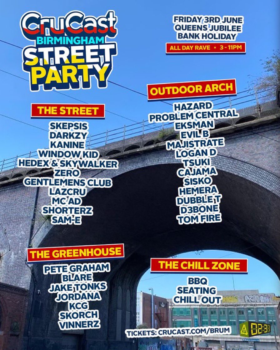 Eksman_mc's tweet image. Today first stop Birmingham for the mighty @crucast street party. 5-6PM with my problem central fam 💙

Limited tickets left
skiddle.com/whats-on/Birmi…