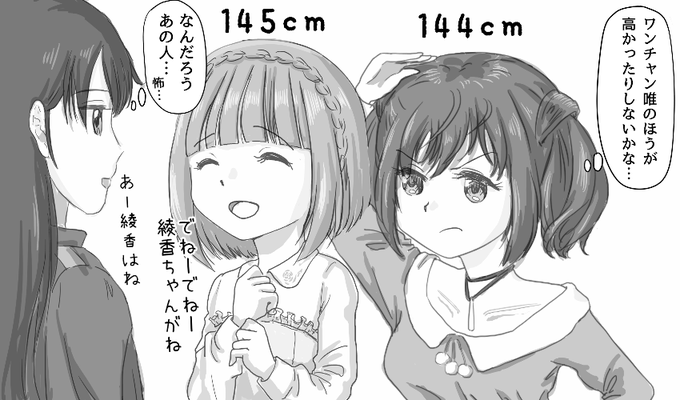 中学生組で一番小さい愛花ちゃんよりさらに小さい高校生 
#アリスギアお絵かき 