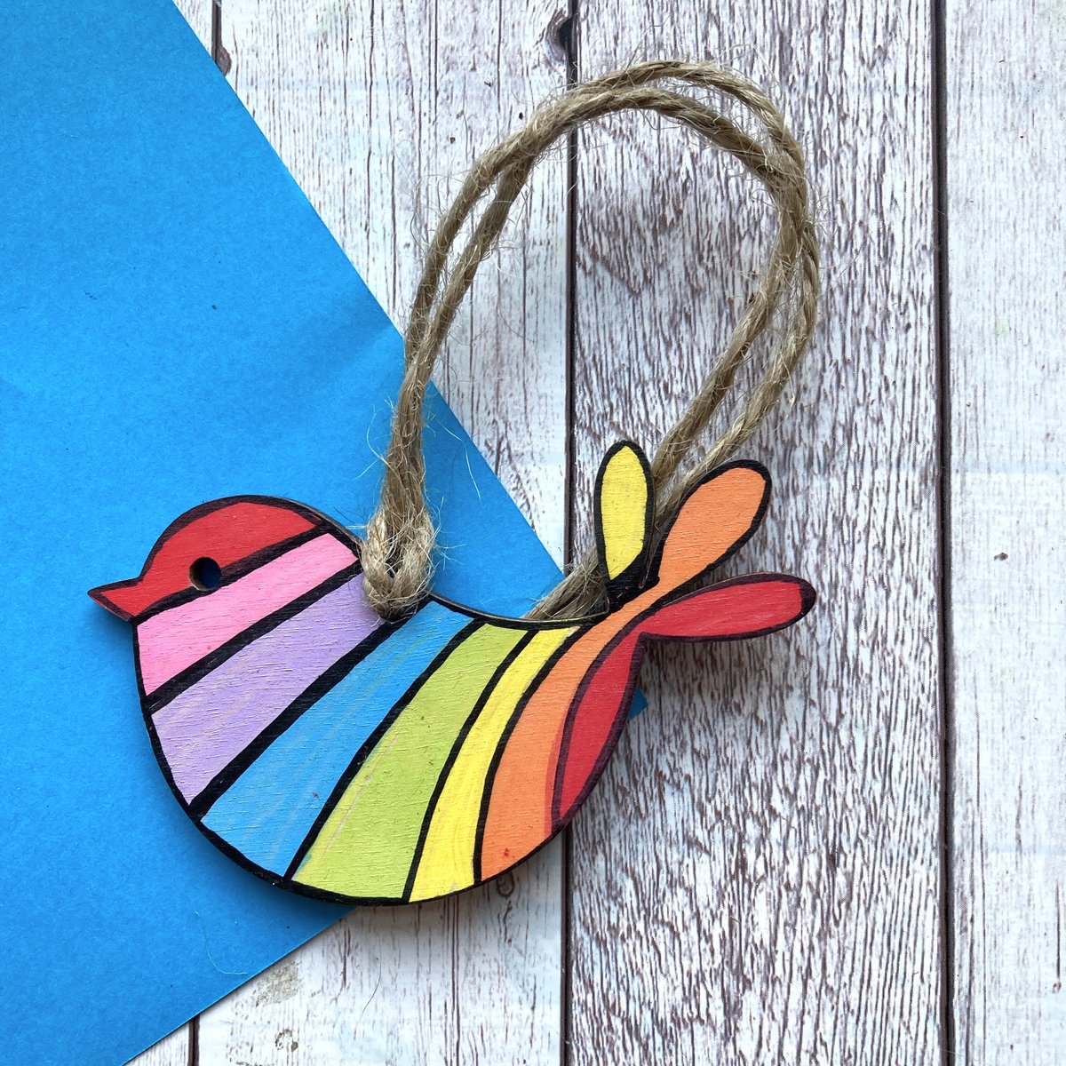 buck_lj's tweet photo. Rainbow of Hope Bird Decoration, Colourful Gifts, Thinking Of You, Get Well Soon, Positivity Gift, New Home Gift, Rustic Decor. https://t.co/gmstL6lPSs #Slumbermonkey #GiftForBestFriend https://t.co/D75TnxjdNa