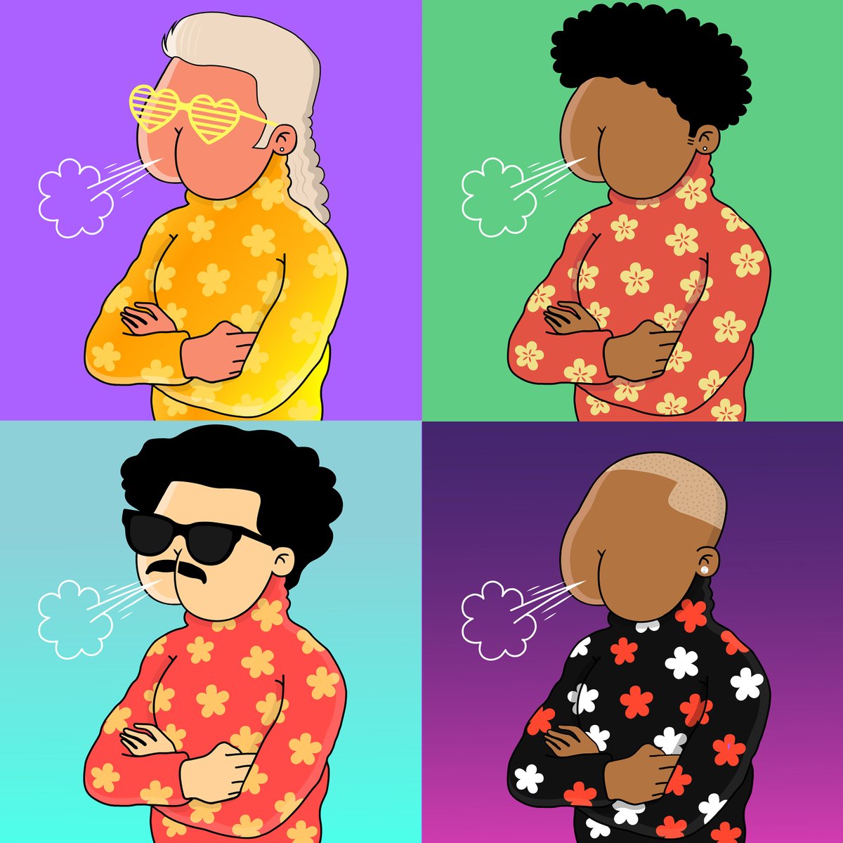 ContempFart's tweet photo. Let's get ready for HAWAII SHIRT SEASON 🌺 💨

➡️ Click here to see the full Collection:
https://t.co/lyyygycCMl

Enjoy your weekend Folks!

#nft #nftart #NFTCommunity #NFTCollection #artmovement #hawaii #shirt #season #fart #opensea #artgallery #art #contemporaryart #befartofit https://t.co/XZpPHZD7Og