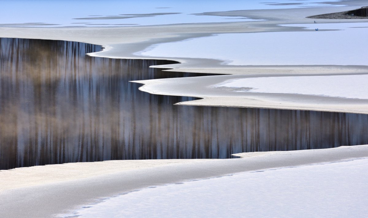 Ice forming, early winter, Eagle Lake, Ontario