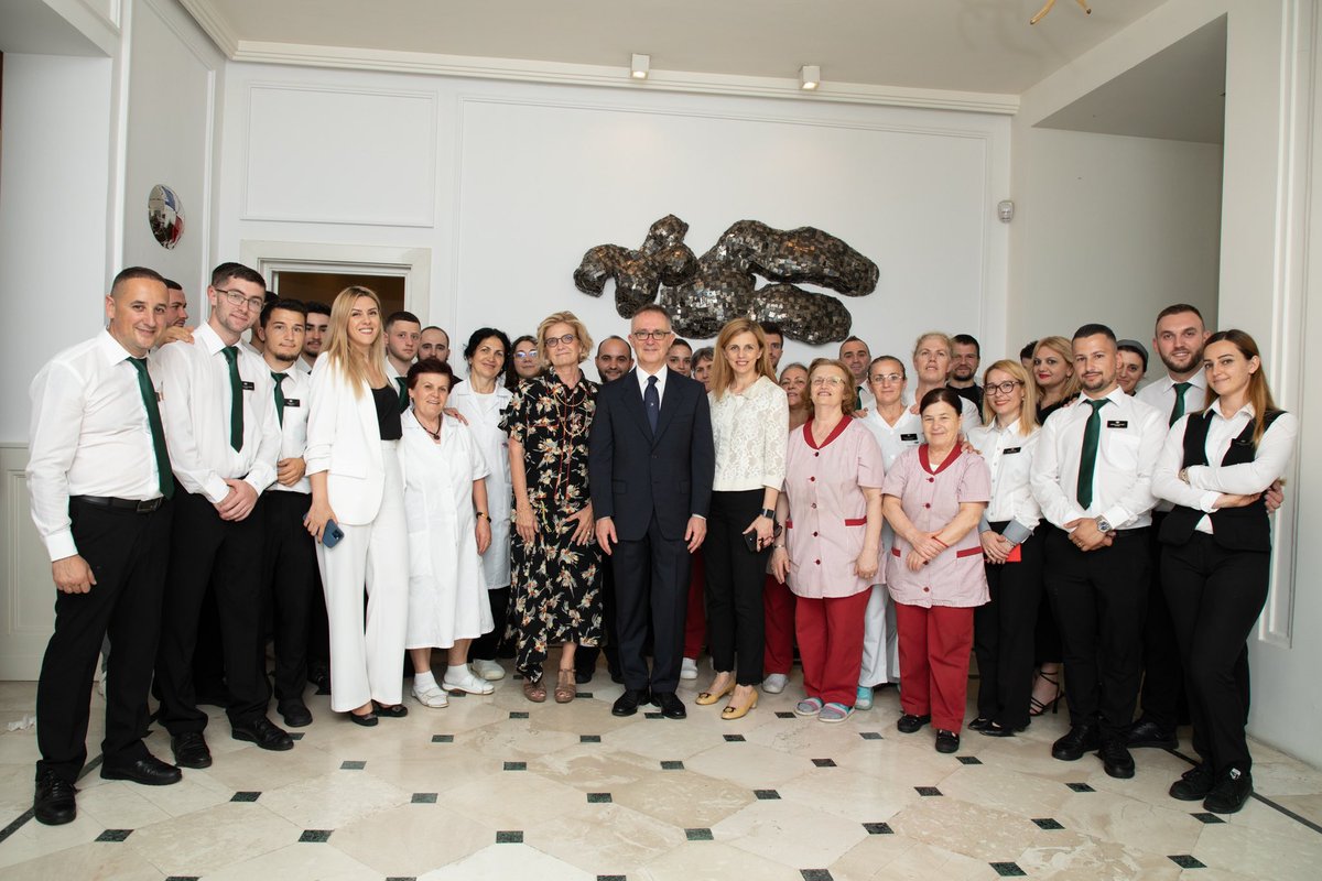 An iconic photo of Rogner Team with H.E. Mr. Ambassador Bucci &amp; Mrs. Bucci in the Italian residence for their National Day 
This “tireless army(as Mrs. Bucci called them)made possible for guests to experience the true taste of Italian cuisine and the Rogner high standard service