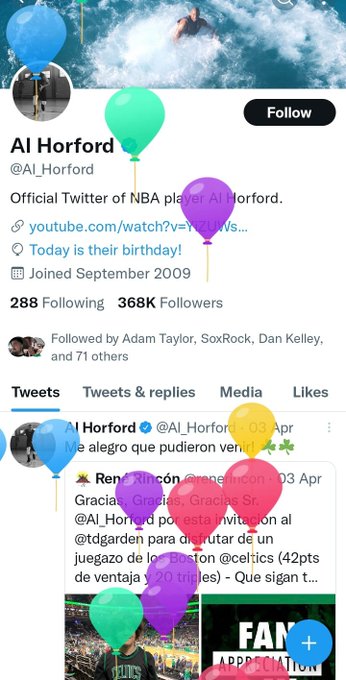 Happy birthday to Al Horford 
