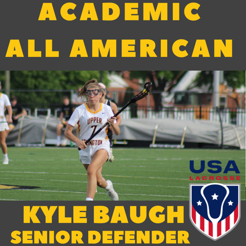 UAGirlsLax2024's tweet photo. US Lacrosse All-Academic honoree = player who exhibits exemplary lacrosse skills, good sportsmanship on the field, and represents high standards of academic achievement in the classroom. Congratulations to @kyle_baugh3 on winning this award. https://t.co/amFwm0pPDa