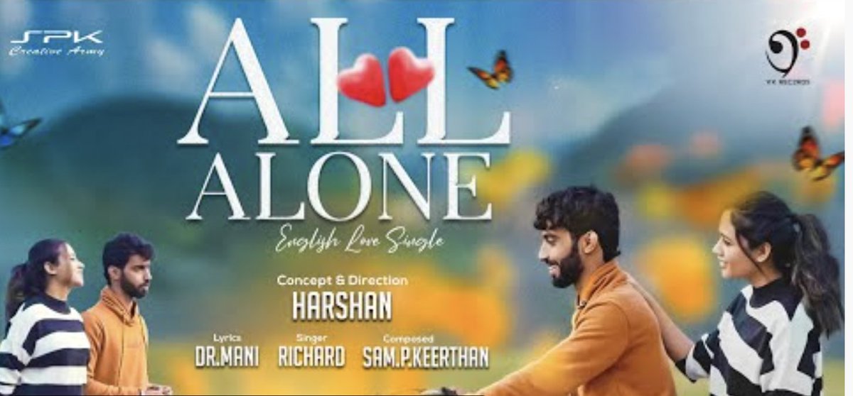 I'm happy to release 'ALL ALONE' an indie song composed by @SamPKeerthan 🎼🎵🎹🎶

Lyrics by @DrMani, sung by <a href="/NangaiRich/">Richard</a> #AllAlone <a href="/vkrecordsoffl/">VK Records</a>

A haunting love ballad to stir your soul. 💕
youtu.be/u4i9IBExBpg

Go listen now! Please RT, 'Like' &amp; share. 

Good Luck, team 💔