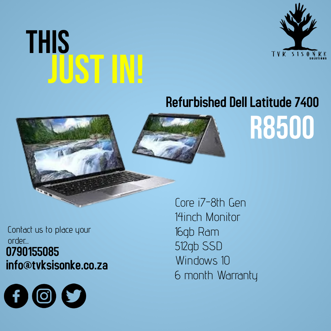TVKSisonke's tweet photo. Get it before it's gone... 
Contact us to place your order...
0745733558/0790155085
info@tvksisonke.co.za

#Dell #2ndHand #DellLatitude #Sisonke https://t.co/dYUfguuyRD