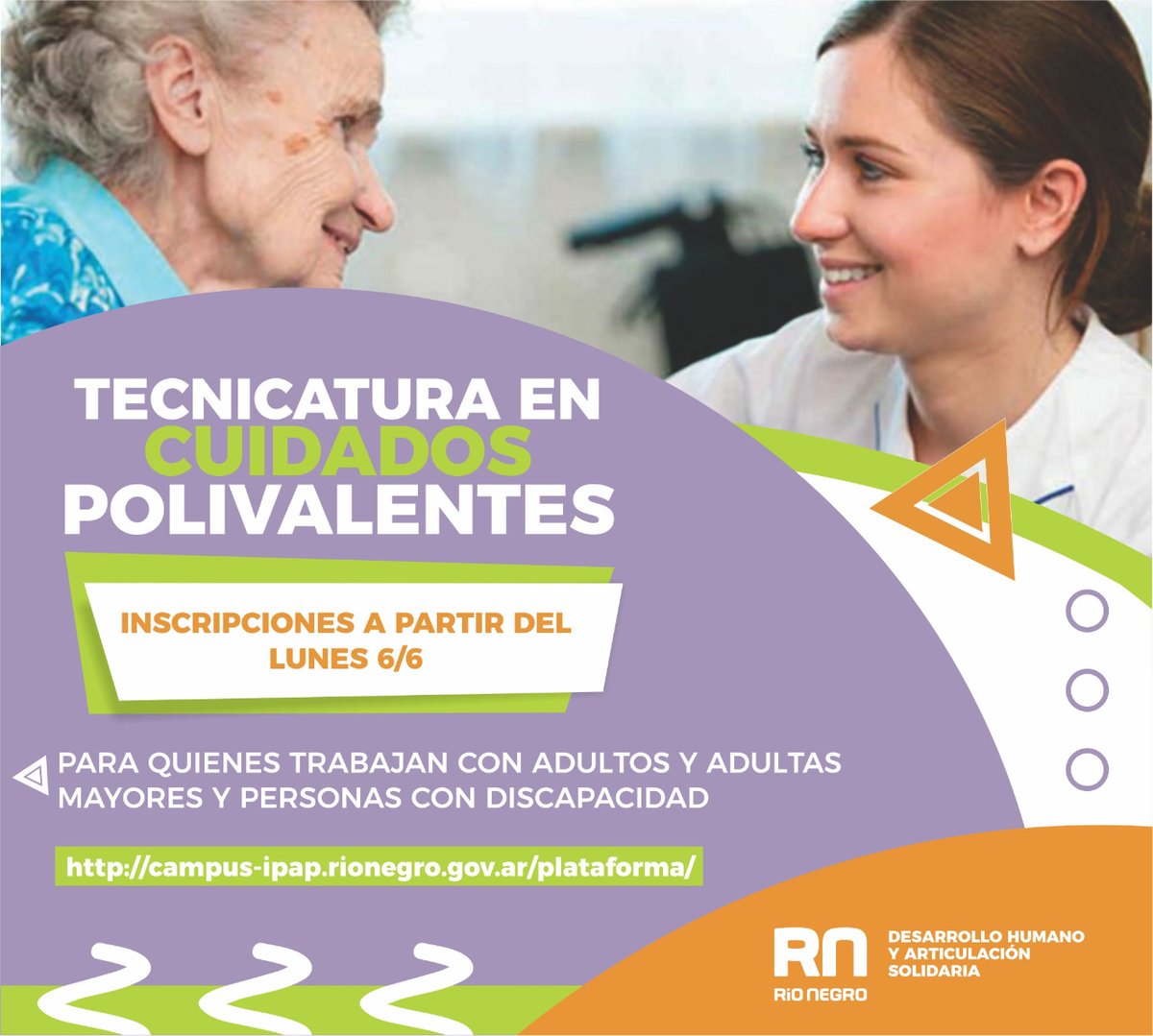 Desarrollo_RN's tweet image. 👉🏼 Este lunes comienza la inscripción.  
Se dictará en Choele Choel, General Roca, Viedma, San Carlos de Bariloche, Maquinchao y Cinco Saltos.

Más info: campus-ipap.rionegro.gov.ar/plataforma/