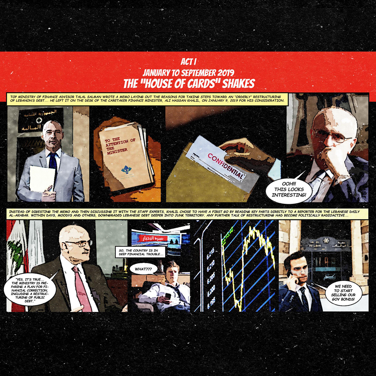 Plunge into the gripping saga of how #Lebanon sold off its financial future – a stark warning that Lebanon’s bankers &amp; their enablers still need to be held to account for one of the country’s darkest financial hours.
A tragedy in six acts by <a href="/NoeNicholas/">Nicholas Noe</a> 
bit.ly/3NiMGmU